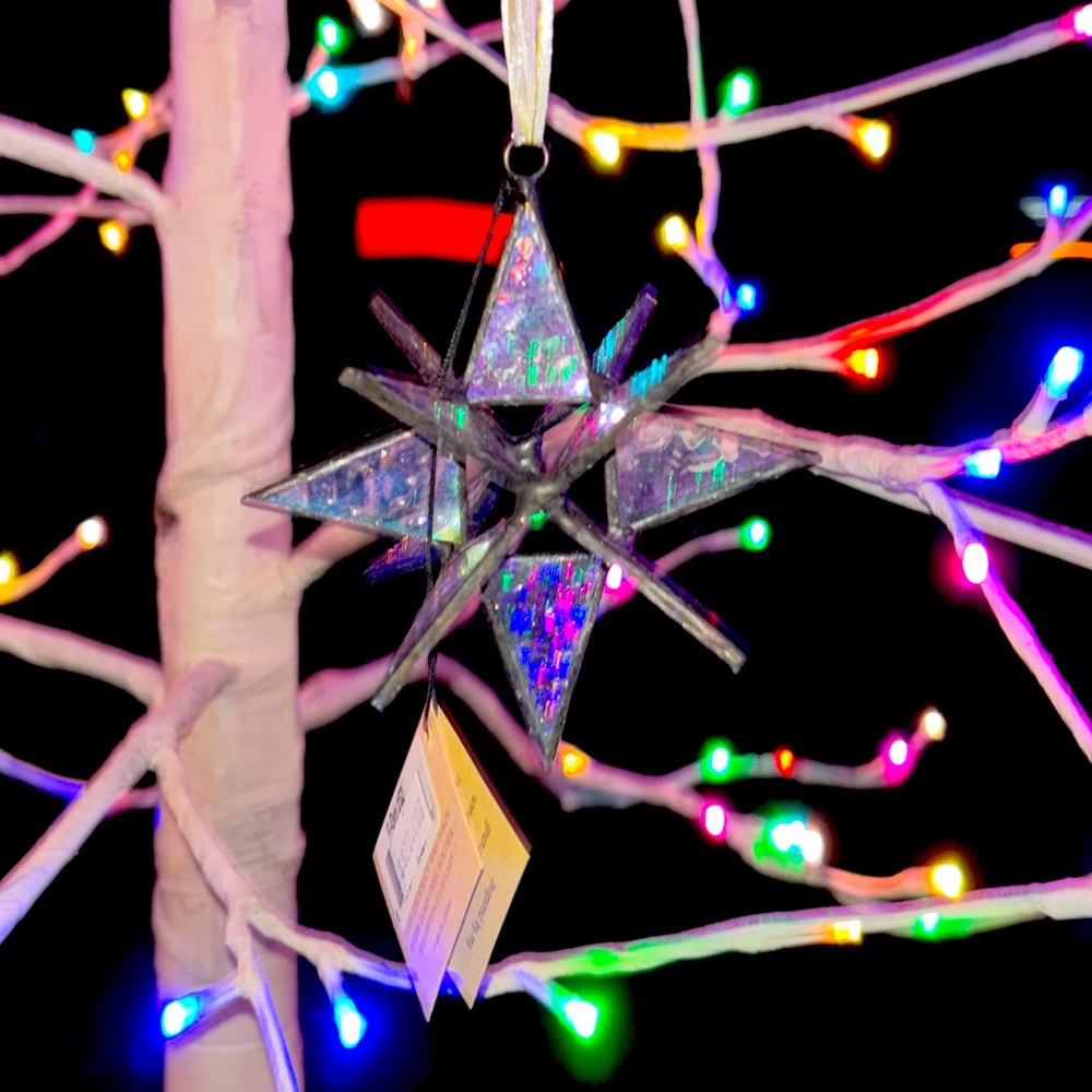 Hand made glass star ornament